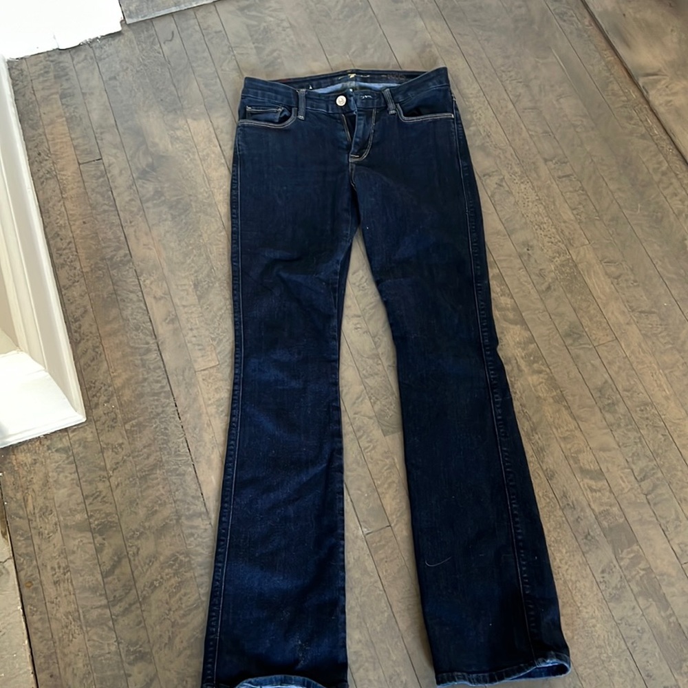 7 For All Mankind Dark Blue Boot Cut Jeans